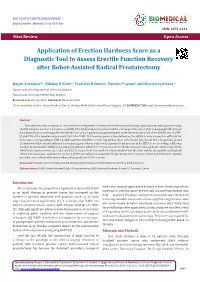 Application of Erection Hardness Score As a Diagnostic Tool to Assess Erectile Function Recovery After Robot-Assisted Radical Prostatectomy
