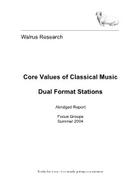 Classical Music on Dual Format Stations