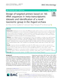 Design of Targeted Primers Based on 16S Rrna Sequences in Meta