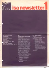 ISA Newsletter 1 View