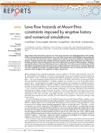 Lava Flow Hazards at Mount Etna