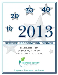 Service Recognition Dinner