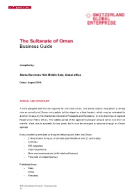 The Sultanate of Oman Business Guide