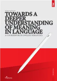 Towards a Deeper Understanding of Meaning in Language