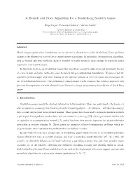 A Branch and Price Algorithm for a Stackelberg Security Game