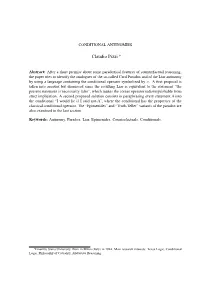 Conditional Antinomies