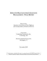 Effective Strategies for Congestion Management