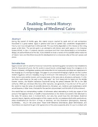 Enabling Rooted History: a Synopsis of Medieval Cairo Yasser M