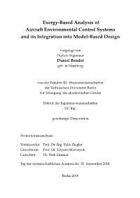 Exergy-Based Analysis of Aircraft Environmental Control Systems and Its Integration Into Model-Based Design