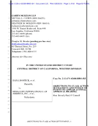 Filed an Objection
