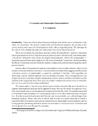 Introduction. There Are at Least Three Different Problems with Which One Is Confronted in the Study of L-Functions: the Analytic