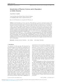 Quantization of Planetary Systems and Its Dependency on Stellar Rotation