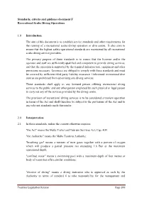 Standards, Criteria and Guidance Document F Recreational Scuba Diving Operations