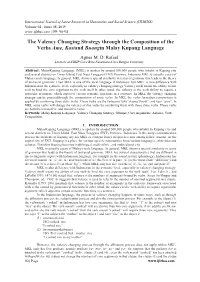 The Valency Changing Strategy Through the Composition of the Verbs Ame, Kasiand Buangin Malay Kupang Language