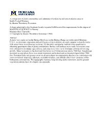 A Comparison of Plant Communities and Substrates of Avalanche And