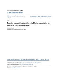 A Method for the Transcription and Analysis of Electroacoustic Music