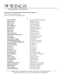 Central Chile and the Atacama Desert Field Checklist Potential Bird List with Fabrice Schmitt & Steve Howell Column A: JF = Juan Fernandez Extension Only
