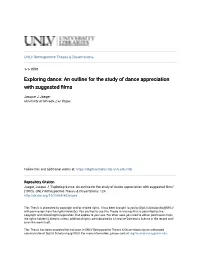Exploring Dance: an Outline for the Study of Dance Appreciation with Suggested Films