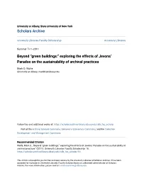 Exploring the Effects of Jevons' Paradox on the Sustainability Of