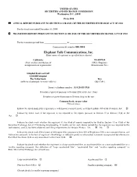 Elephant Talk Communications, Inc. (Exact Name of Registrant As Specified in Its Charter)
