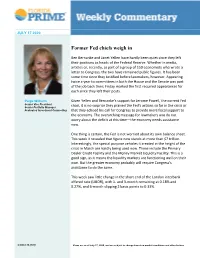 Former Fed Chiefs Weigh In