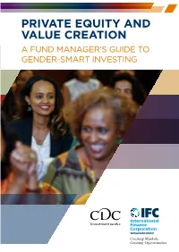 Private Equity and Value Creation: a Fund Manager's Guide to Gender