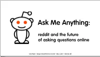 Reddit Presentation