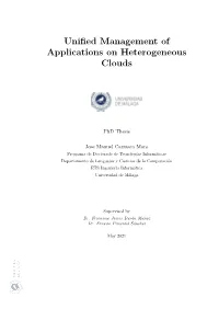 Unified Management of Applications on Heterogeneous Clouds