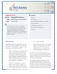 Application Note IPTV Services