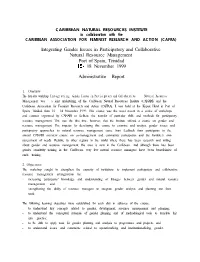 CARIBBEAN NATURAL RESOURCES INSTITUTE in Collaboration with the CARIBBEAN ASSOCIATION for FEMINIST RESEARCH and ACTION (CAFRA)