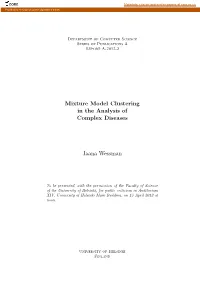 Mixture Model Clustering in the Analysis of Complex Diseases