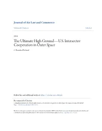 The Ultimate High Ground—U.S. Intersector Cooperation in Outer Space C