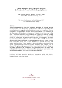 Towards an Improved Theory of Disruptive Innovation: Evidence from the Personal and Mobile Computing Industries