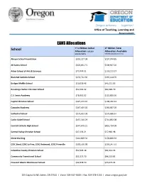 Final EANS Allocations