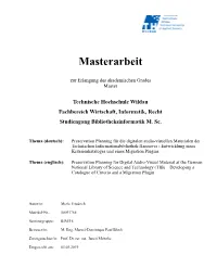 Masterarbeit