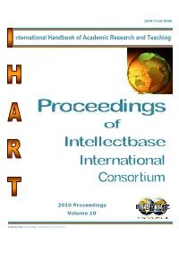 Nternational Handbook of Academic Research and Teaching