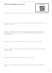 PH214: Philosophy of Science | University of Warwick