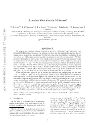 Rotation Velocities for M-Dwarfs