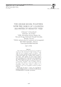 The Georss Model Together with the Design of a Ranking Algorithm in Semantic Web