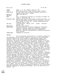 AUTHOR INSTITUTION REPORT NO AVAILABLE from ABSTRACT DOCUMENT RESUME Adams, J. Q., Ed.; Welsch, Janice R., Ed. Multicultural