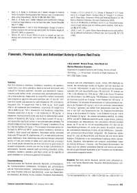 Flavonols, Phenolic Acids and Antioxidant Activity of Some Red