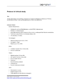 Protocol of Clinical Study