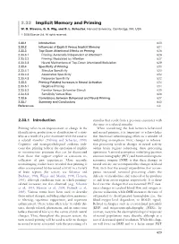 2.33 Implicit Memory and Priming W