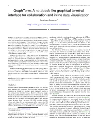 A Notebook-Like Graphical Terminal Interface for Collaboration and Inline Data Visualization