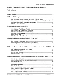 Chapter 8: Renewable Energy and Other Offshore Development