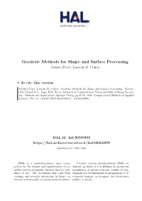 Geodesic Methods for Shape and Surface Processing Gabriel Peyré, Laurent D