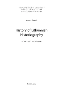 History of Lithuanian Historiography