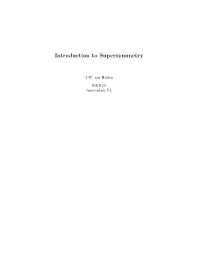 Introduction to Supersymmetry
