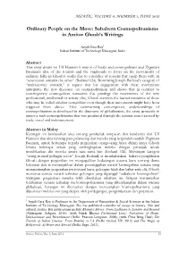 Subaltern Cosmopolitanisms in Amitav Ghosh's Writings