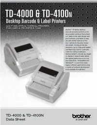 TD-4000 & TD-4100N